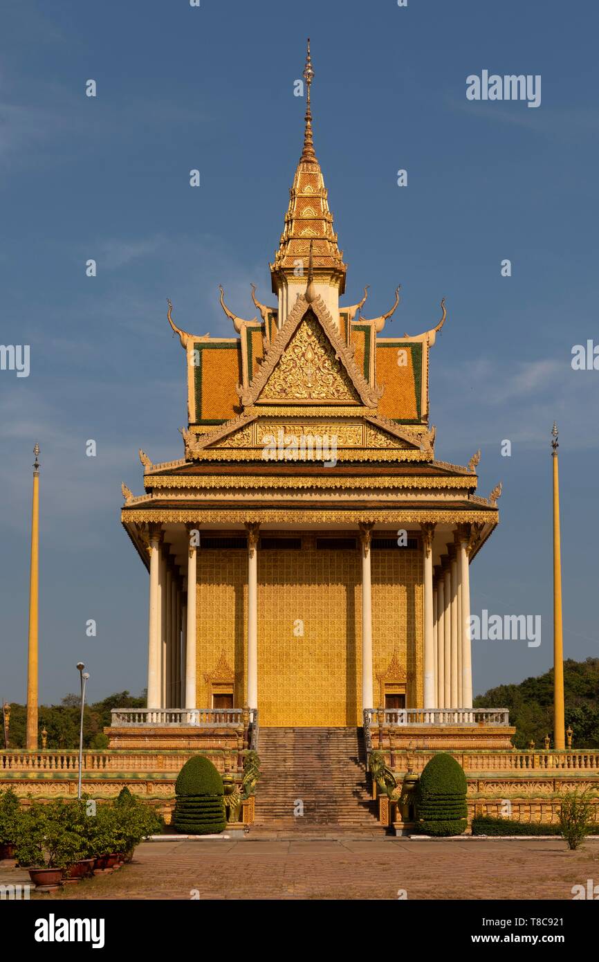 Vipassana Dhura buddhistisches Meditationszentrum, Tempel, Oudong, Udong, Kampong Speu in der Provinz, Kambodscha Stockfoto