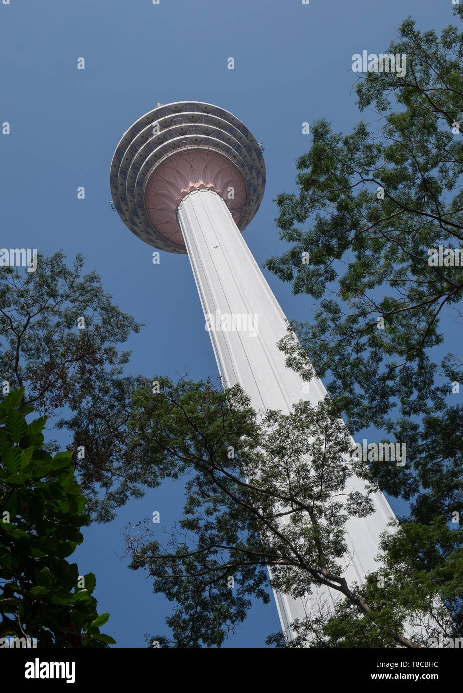 Low Angle View von Kuala Lumpur Tower, Kuala Lumpur, Malaysia Stockfoto