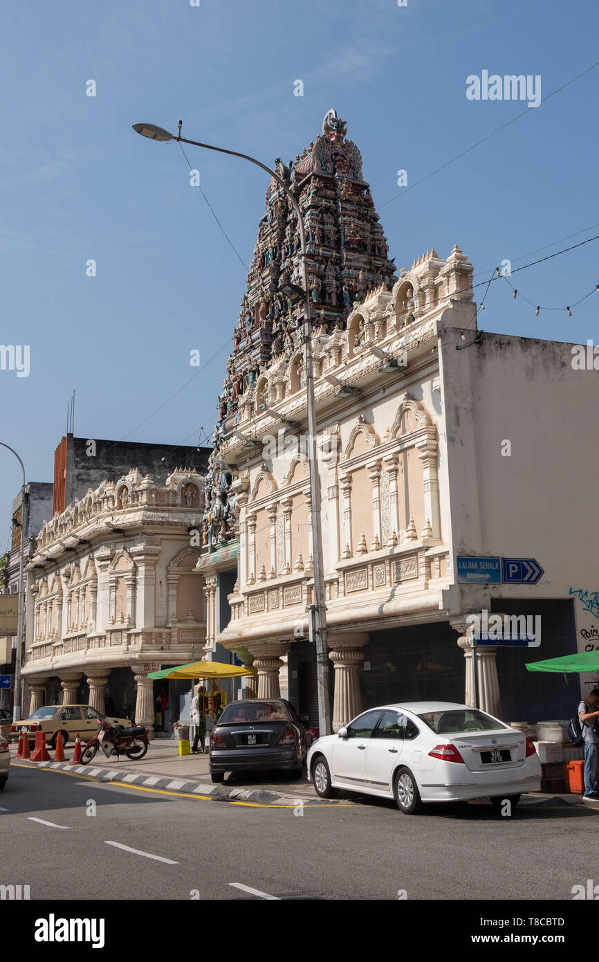 Sri Mahamariamman Tempel ist der älteste Hindutempel in Kuala Lumpur, Malaysia. 1873 gegründet Stockfoto