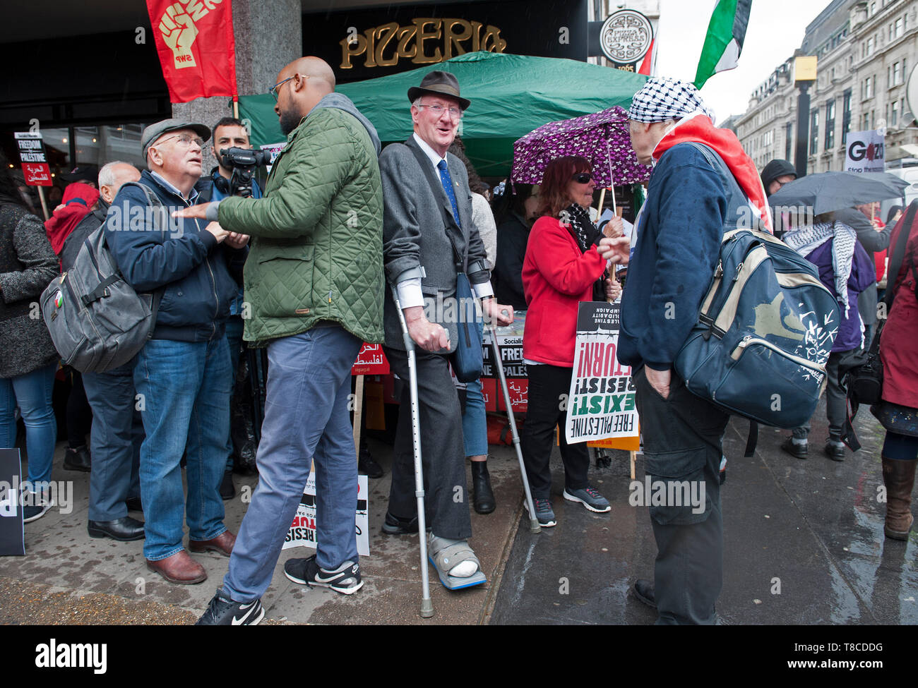 Nationale Demonstration für Palästina Stockfoto