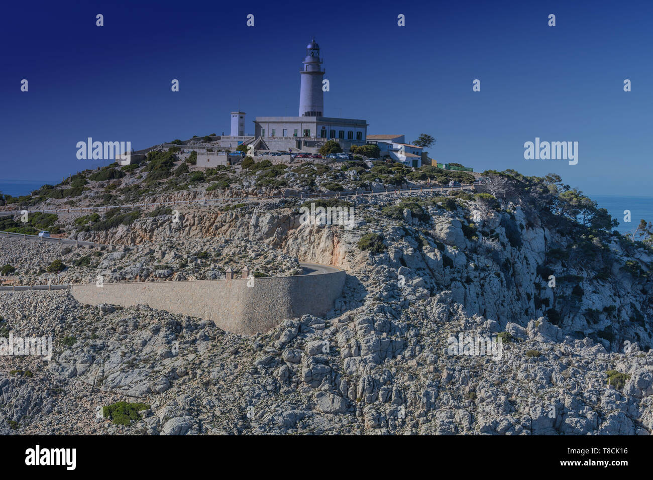 Der Leuchtturm Formentor auf der Insel Mallorca, Spanien Stockfoto
