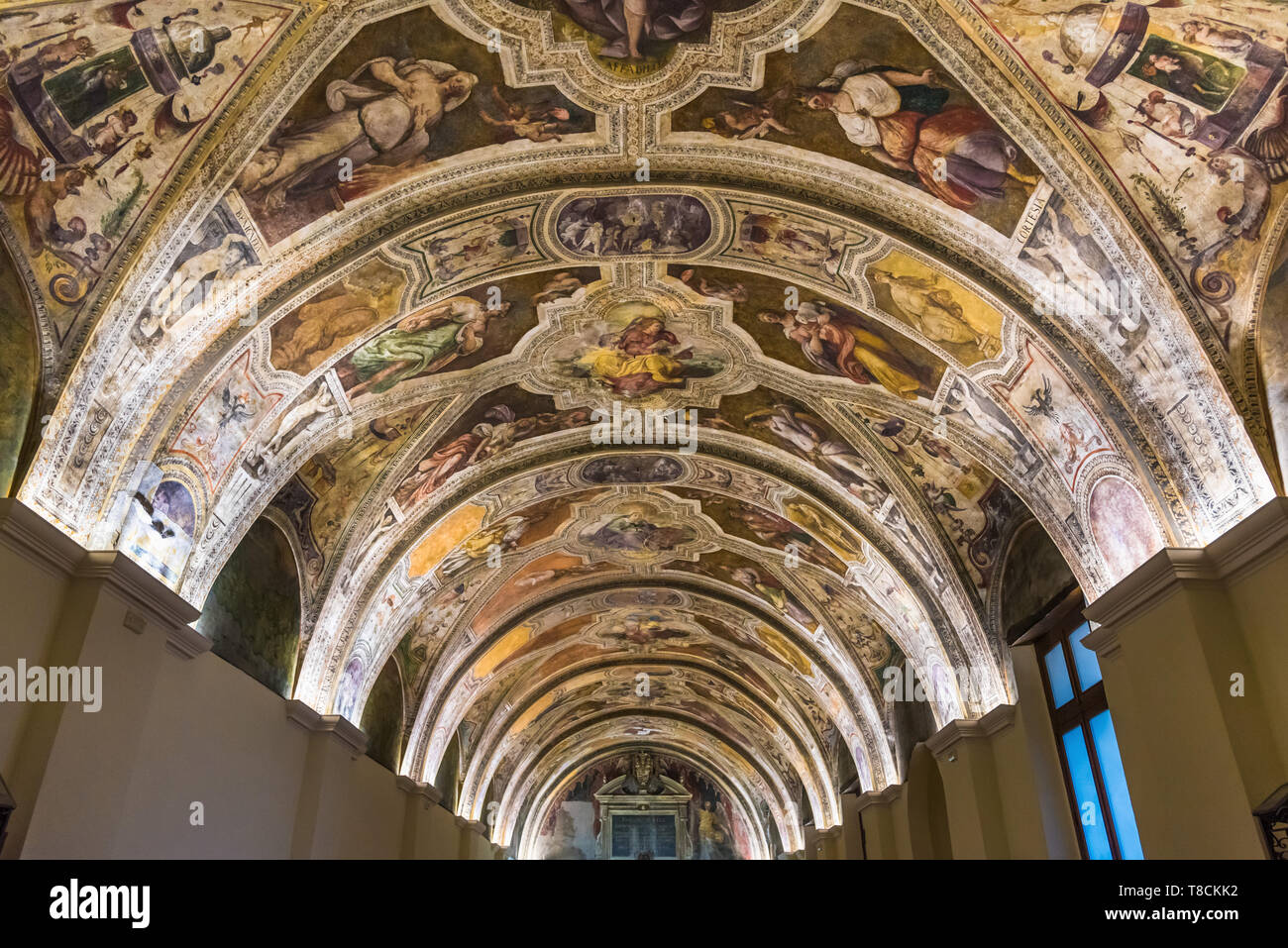 Papst Sisto V Hall, Neapel, Italien Stockfoto