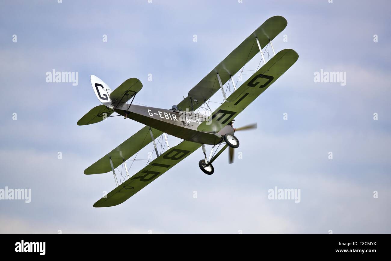 De Havilland DH.51 'MISS KENIA' bei der Saison Premiere Airshow an shuttleworth am 5. Mai 2019 Stockfoto