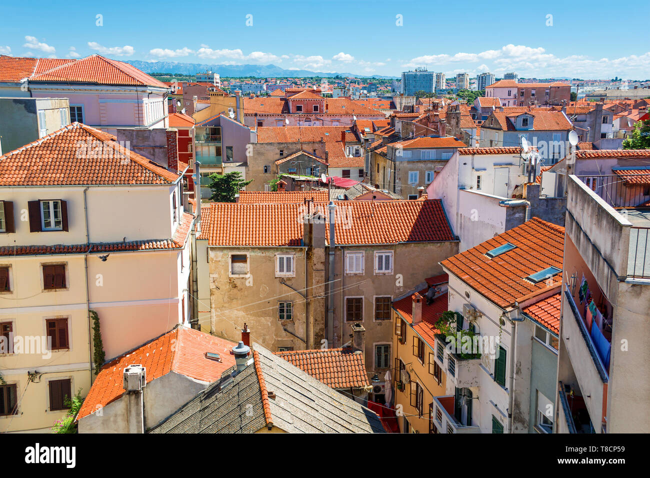 Stadtbild von Zadar in Kroatien Stockfoto