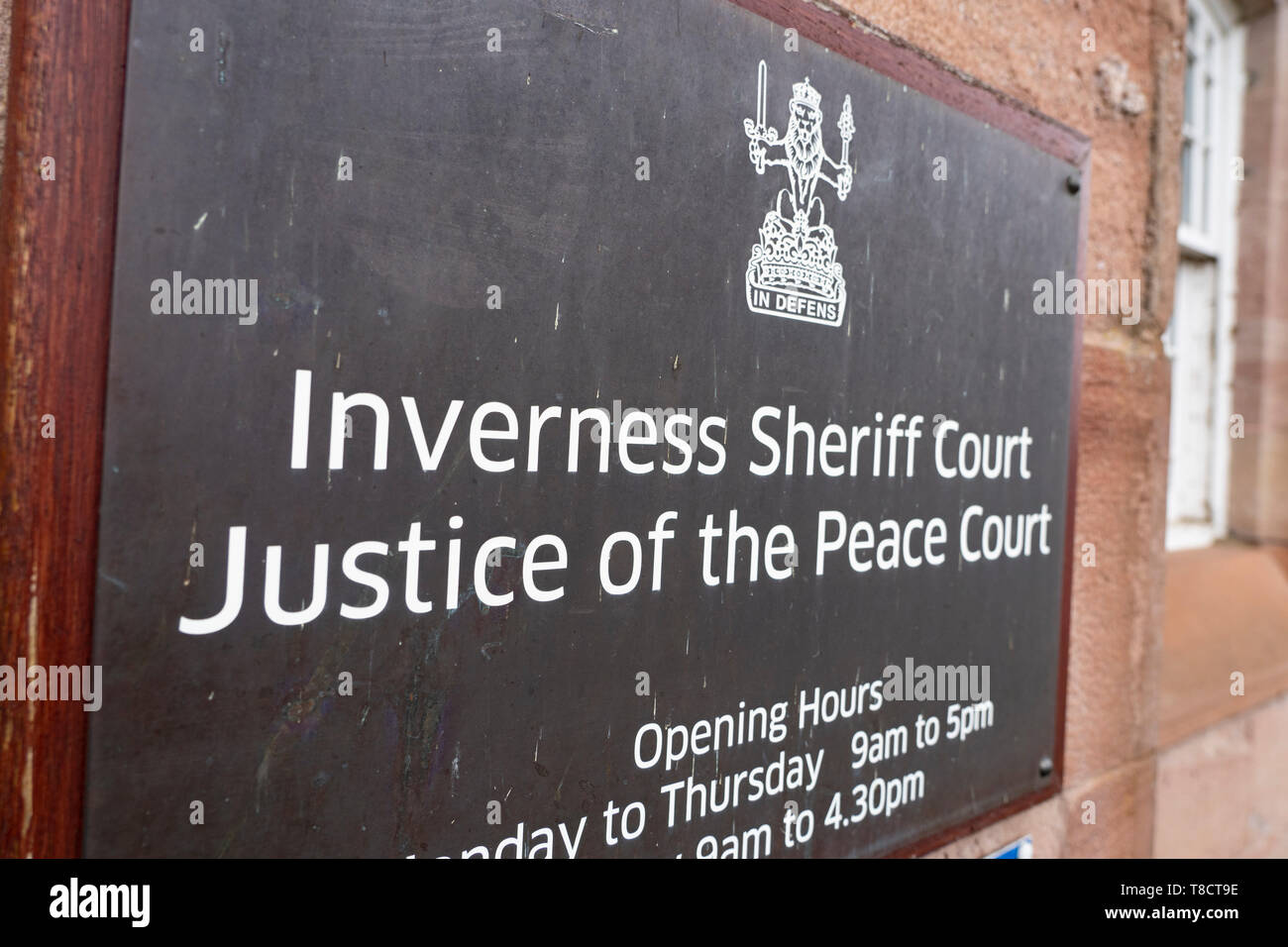 Äußere von Inverness Sheriff Court in Inverness, Schottland, Großbritannien Stockfoto