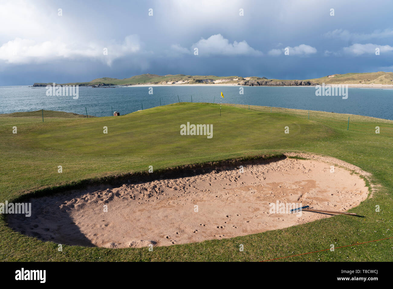 Durness Golfkurs an balnakeil Bay in Durness an der Nordküste 500 Autowanderstraße im Norden von Schottland, Großbritannien Stockfoto