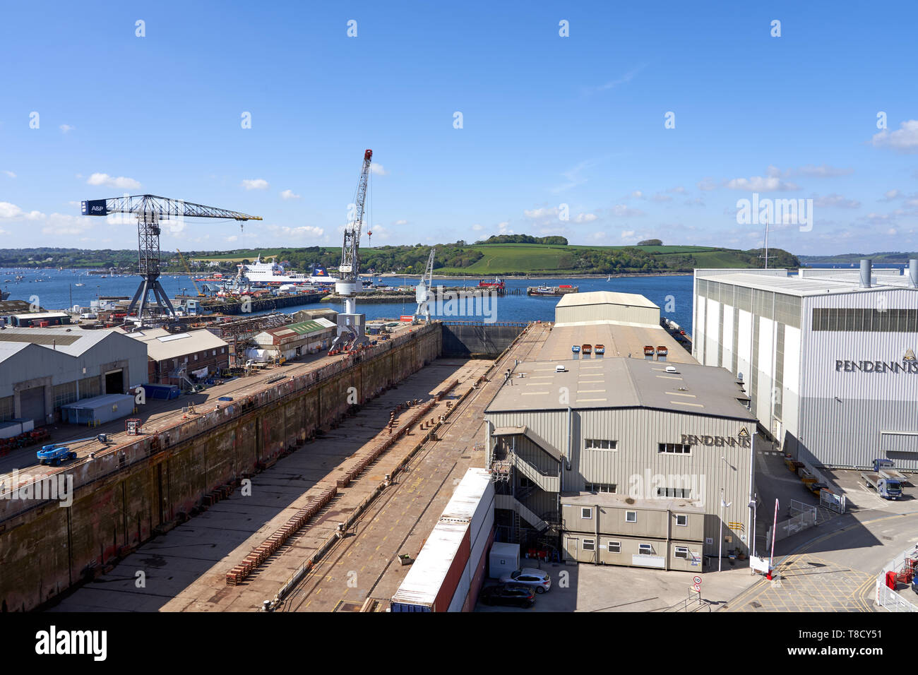 Falmouth Docks, Falmouth, Cornwall Stockfoto