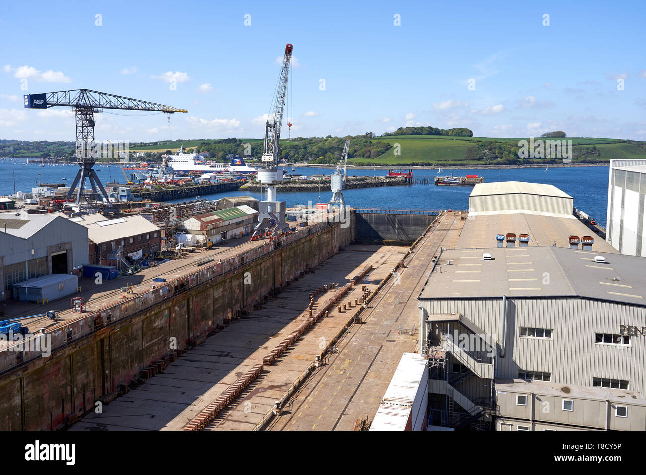 Falmouth Docks, Falmouth, Cornwall Stockfoto