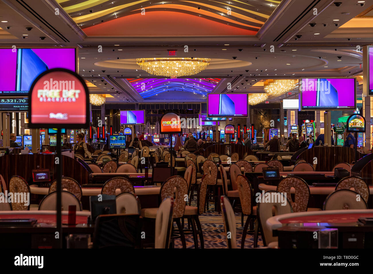 Der Palazzo Venetian Casino, Las Vegas, Nevada, United States Stockfoto