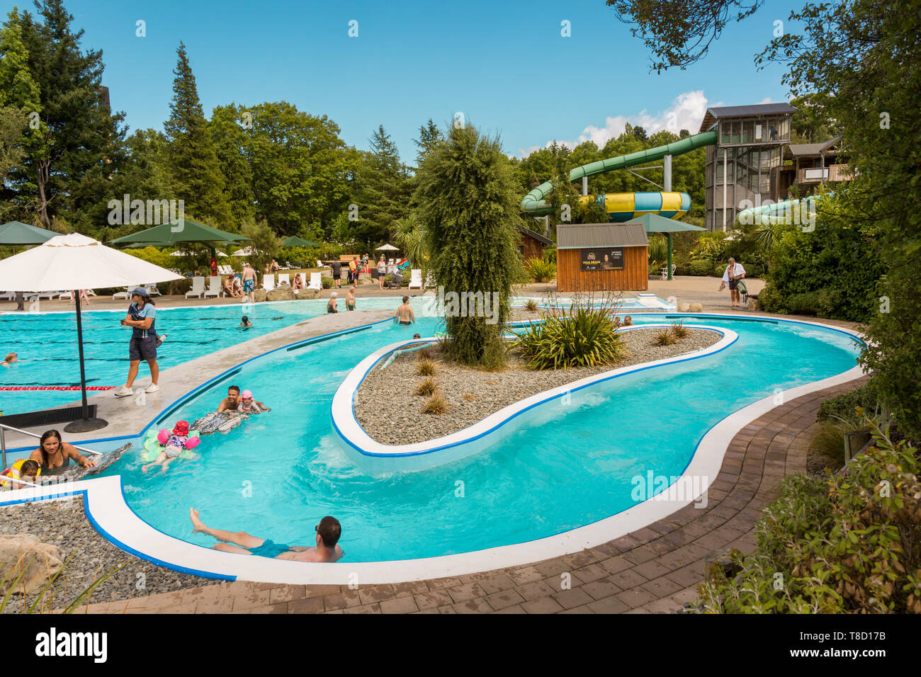 Hanmer Springs thermal Pools und Spa, Neuseeland Stockfoto