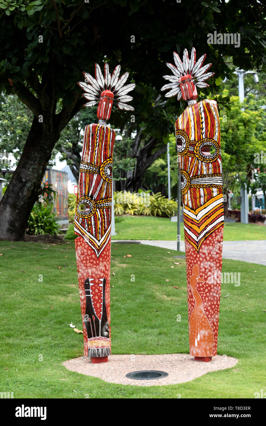 Straße Skulpturen, Cairns, Australien Stockfoto
