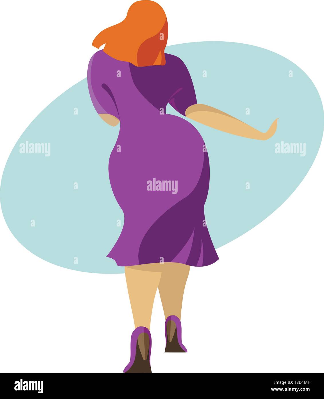 Cartoon Frau samba Tänzerin, Ansicht von hinten. Brasilianerin ivector Design Stock Vektor Cartoon Frau samba Tänzerin, Ansicht von hinten. Brasilianerin ivector Design Stock Vektor