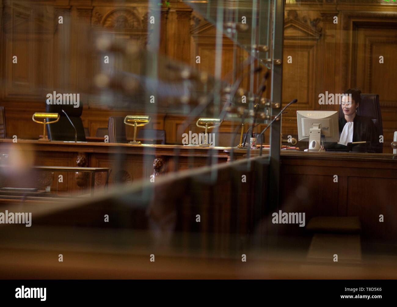 Frankreich, Paris, Bereich als Weltkulturerbe von der UNESCO, der Ile de la Cite, Palais de Justice (Justizpalast) Stockfoto