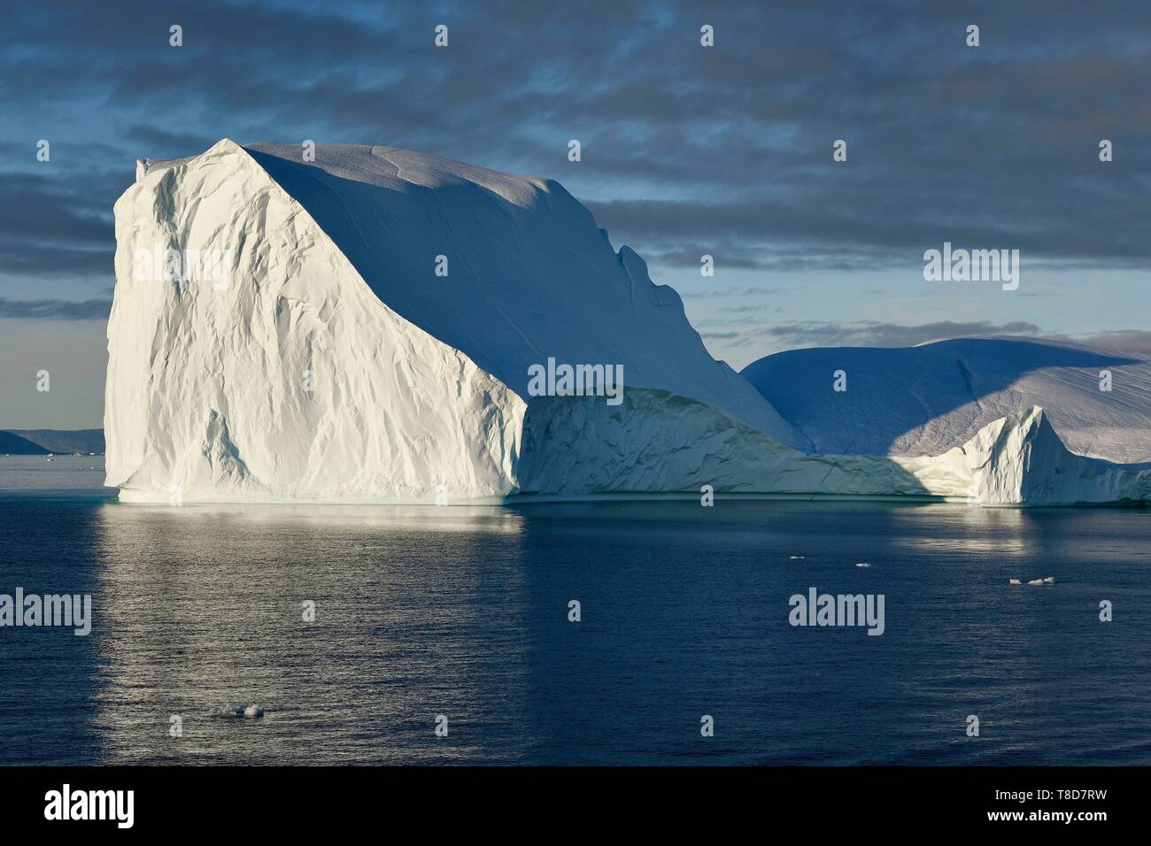 Grönland, Westküste, Diskobucht, Ilulissat, riesige Eisberge im eisfjord als Weltkulturerbe der UNESCO Stockfoto