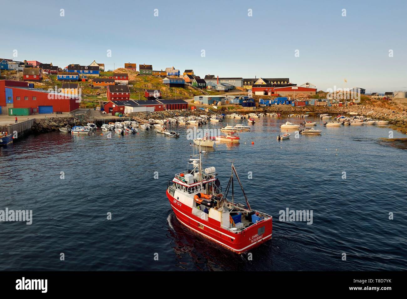 Grönland, Westküste, Baffin Bay, Upernavik port Stockfoto