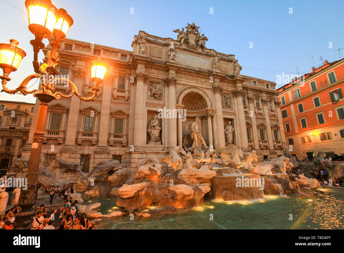 Italien, Latium, Rom, historischen Zentrum als Weltkulturerbe von der UNESCO, Quirinal, Trevi Brunnen Stockfoto