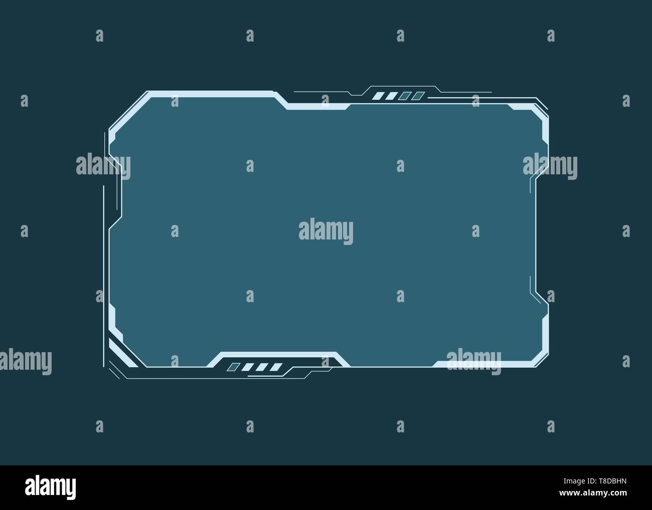 HUD futuristische Benutzeroberfläche Bildelement. Virtuelle Dashboard. Abstract Control panel Layout Design. Sci Fi virtual Tech. Vektor illustratio Stock Vektor