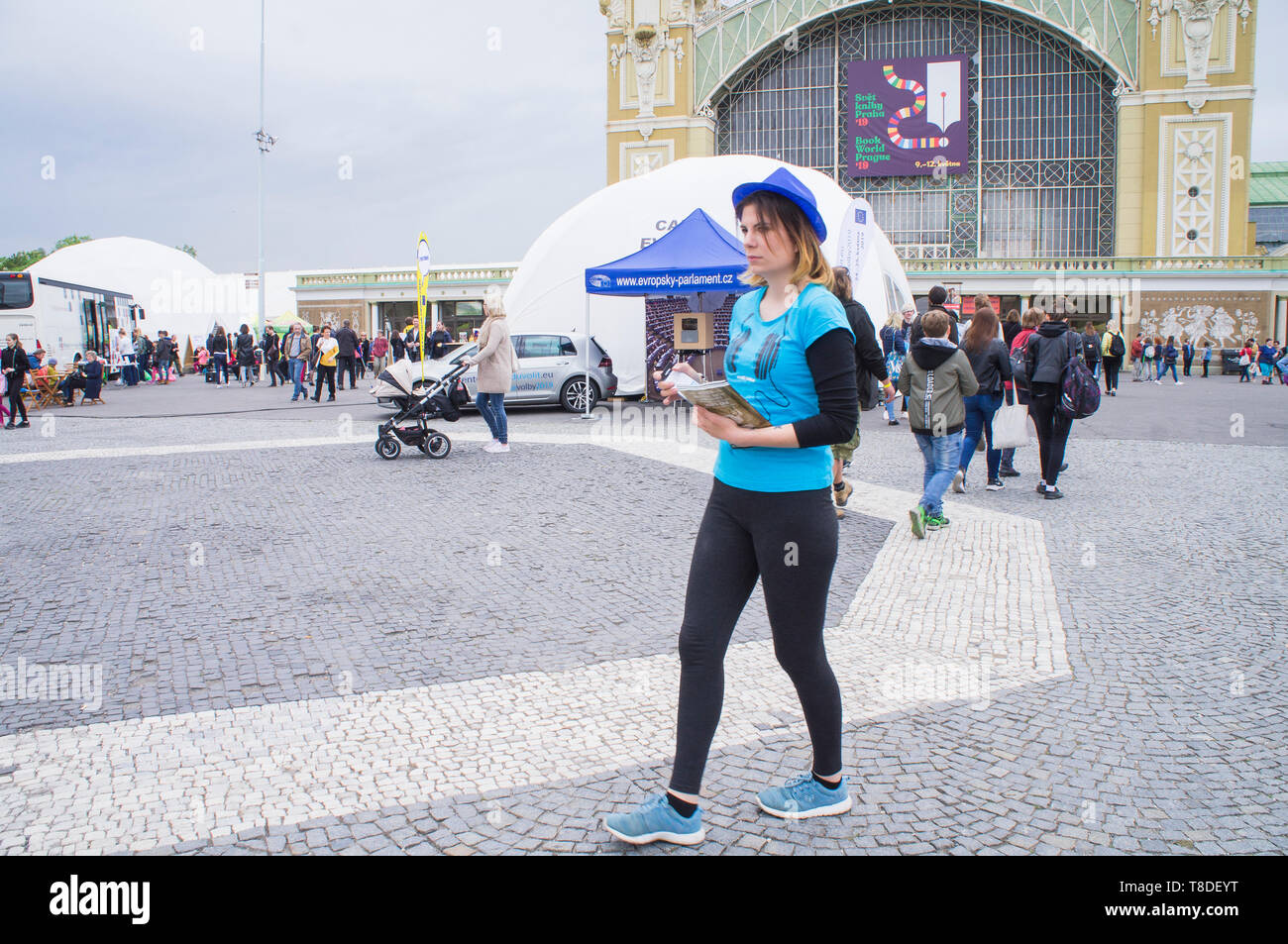 CAFE EUROPE steht auf der 25. Internationalen Buchmesse und dem literarischen Festival Book World Prag 2019, Tschechische Republik, 11. Mai 2019. (CTK-Foto/Lib Stockfoto