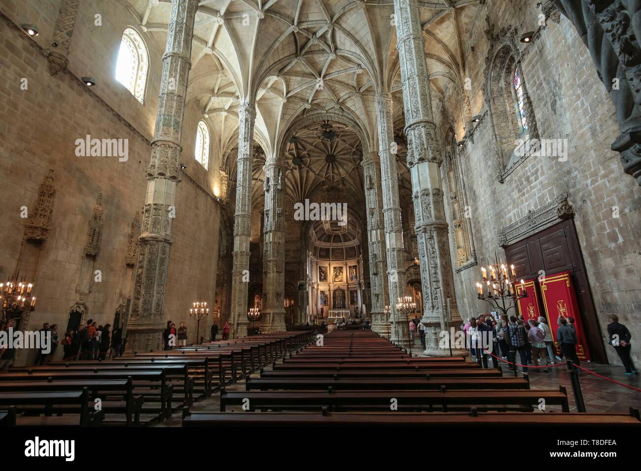 Portugal, Lissabon, BelÞm Bezirk, Jer¾nimos Kloster zum Weltkulturerbe der UNESCO, der im Inneren der Kapelle Stockfoto
