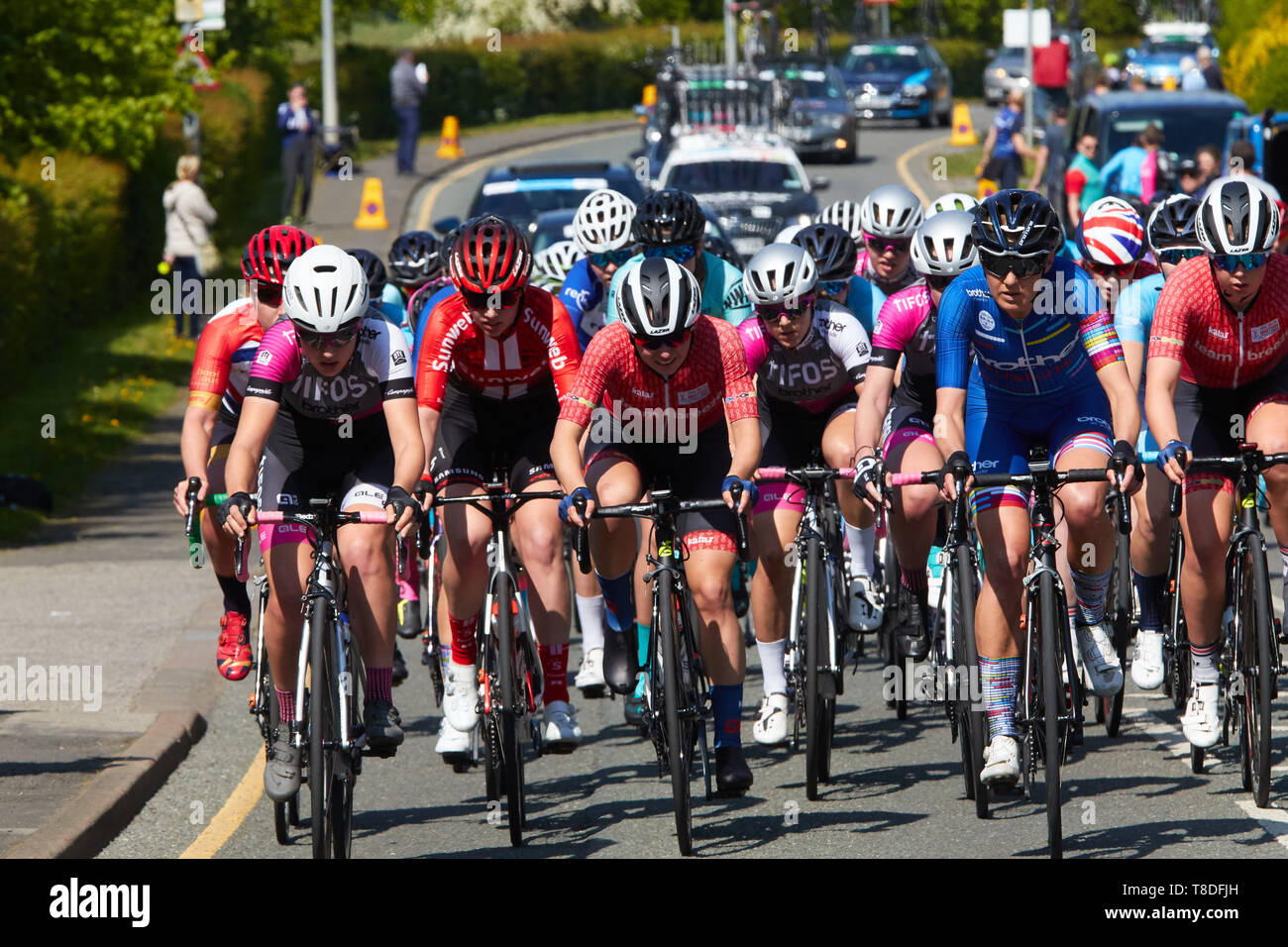 2019 Frauen Lincoln's Grand Prix 1 - 1 Rebecca Durrell Bruder UK-Tifosi p/b OnForm 2 - 74 Jessica Roberts Team Breeze 3 - 20 Joscelin Lowden Brühe Stockfoto