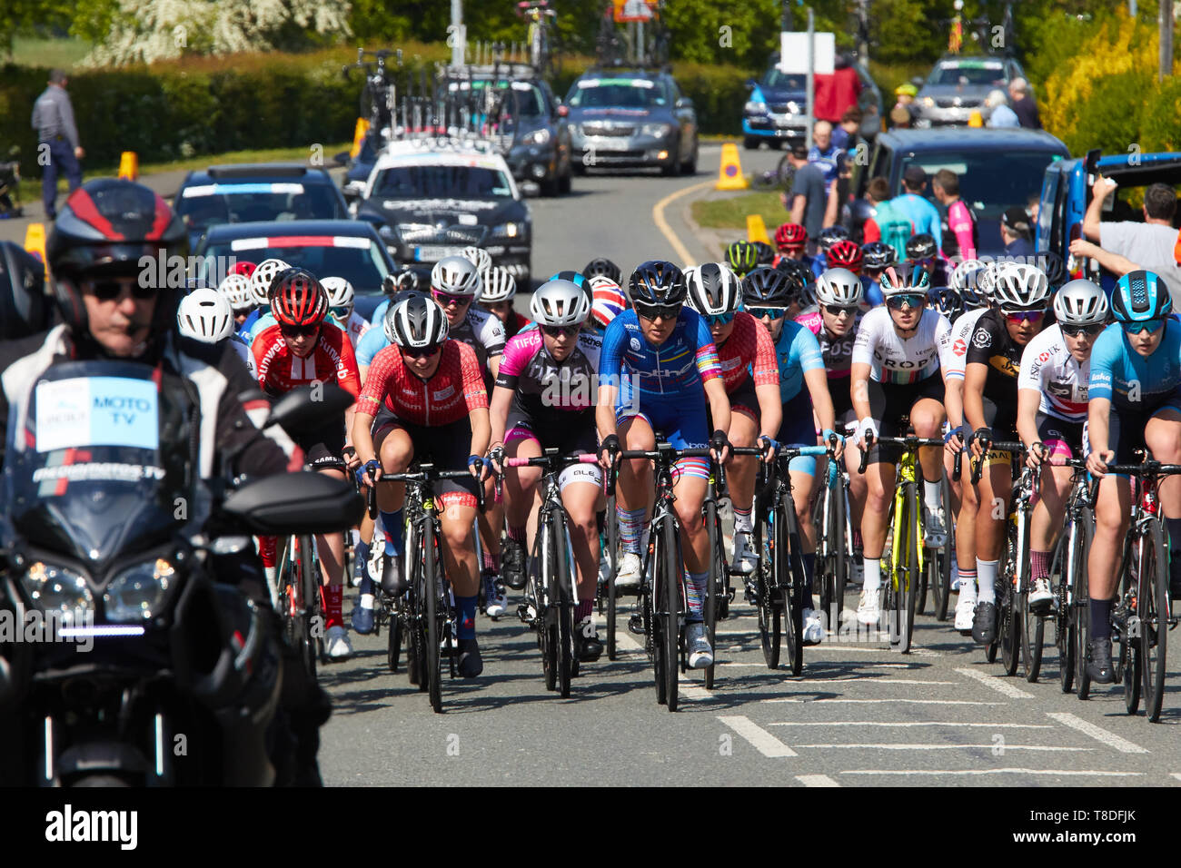 2019 Frauen Lincoln's Grand Prix 1 - 1 Rebecca Durrell Bruder UK-Tifosi p/b OnForm 2 - 74 Jessica Roberts Team Breeze 3 - 20 Joscelin Lowden Brühe Stockfoto