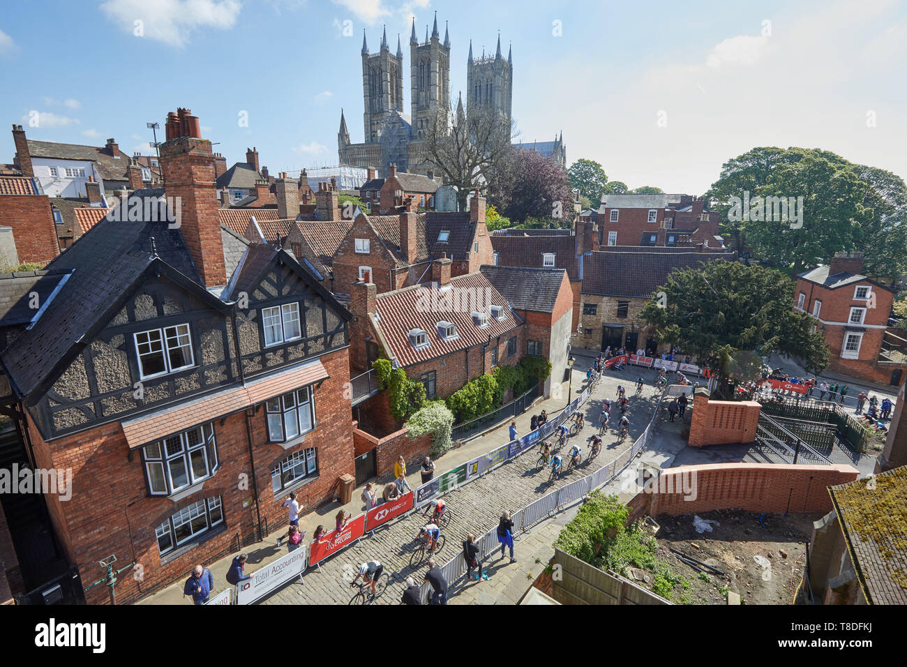 2019 Frauen Lincoln's Grand Prix 1 - 1 Rebecca Durrell Bruder UK-Tifosi p/b OnForm 2 - 74 Jessica Roberts Team Breeze 3 - 20 Joscelin Lowden Brühe Stockfoto