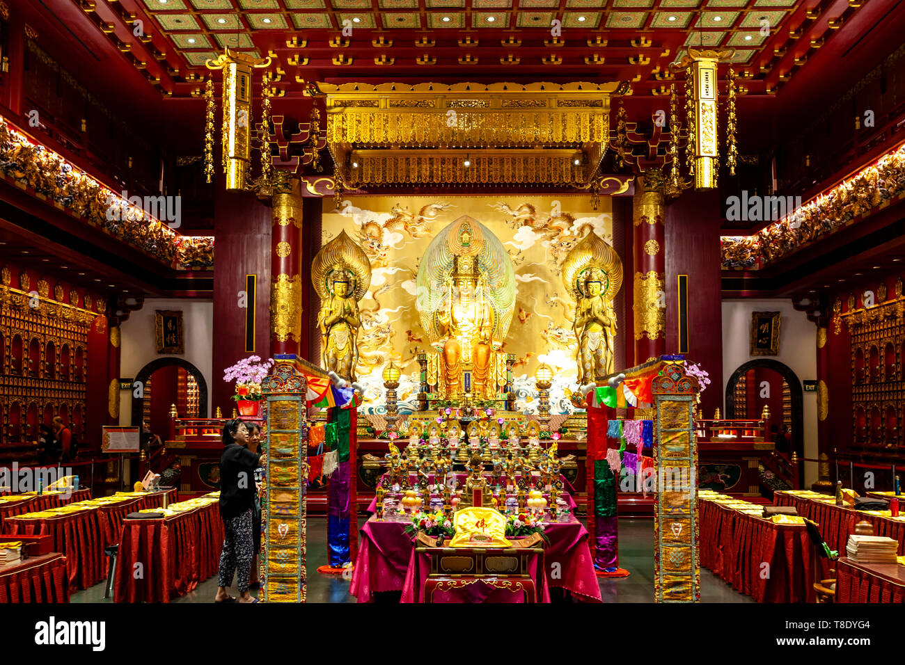 Buddha Zahns Tempel, Singapur, Südostasien Stockfoto