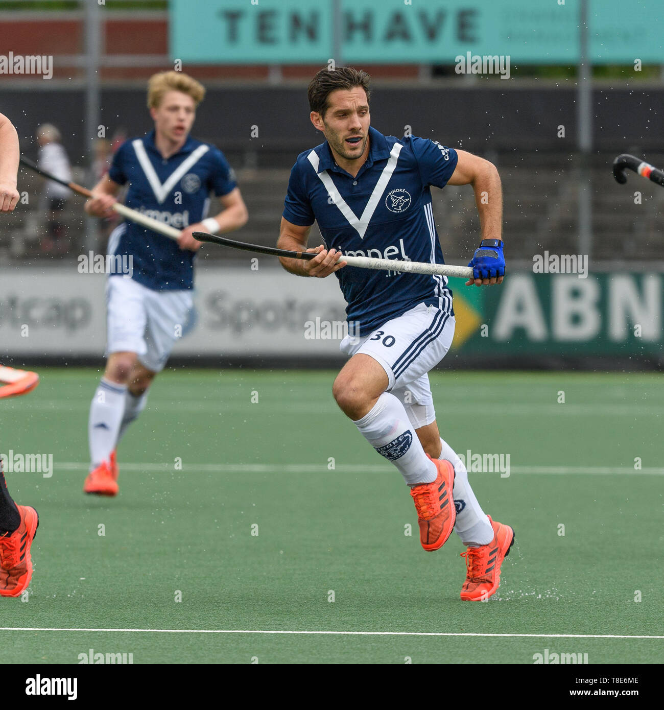 AMSTELVEEN, 11-05-2019, Hoofdklasse Hockey Heren Seizoen 2018-2019. Veranstaltungsort: Wagener Stadion. Agustin Mazzilli während des Spiels AH&BC Amsterdam vs HC Pinoké. Stockfoto