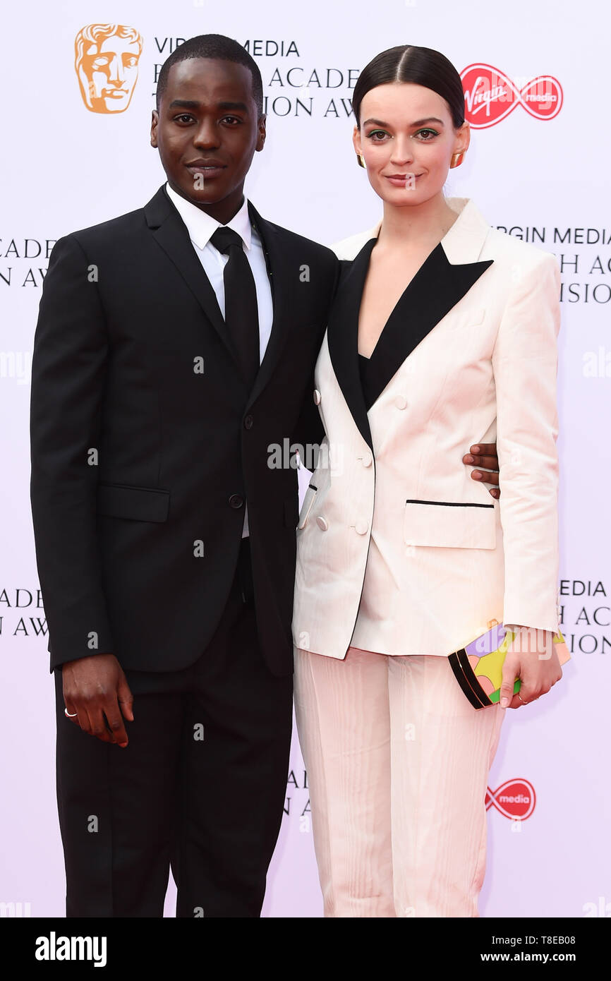 London, Großbritannien. 12. Mai 2019. LONDON, GROSSBRITANNIEN. Mai 12, 2019: Ncuit Gatwa & Emma Mackey ankommen für den BAFTA TV Award 2019 in der Royal Festival Hall, London. Bild: Steve Vas/Featureflash Credit: Paul Smith/Alamy leben Nachrichten Stockfoto