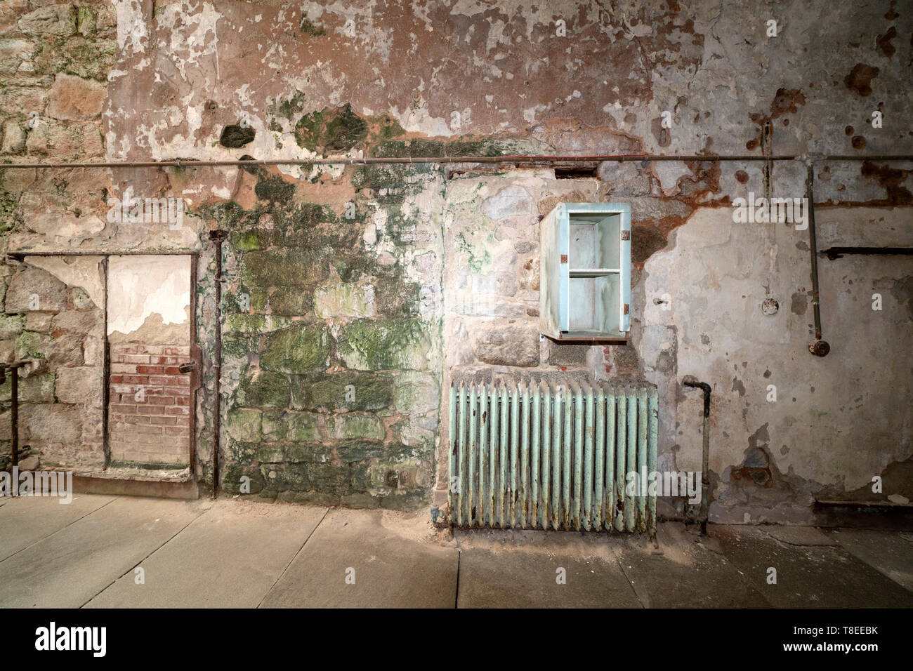 Philadelphia verlassene Haftanstalt Innenansicht Stockfoto