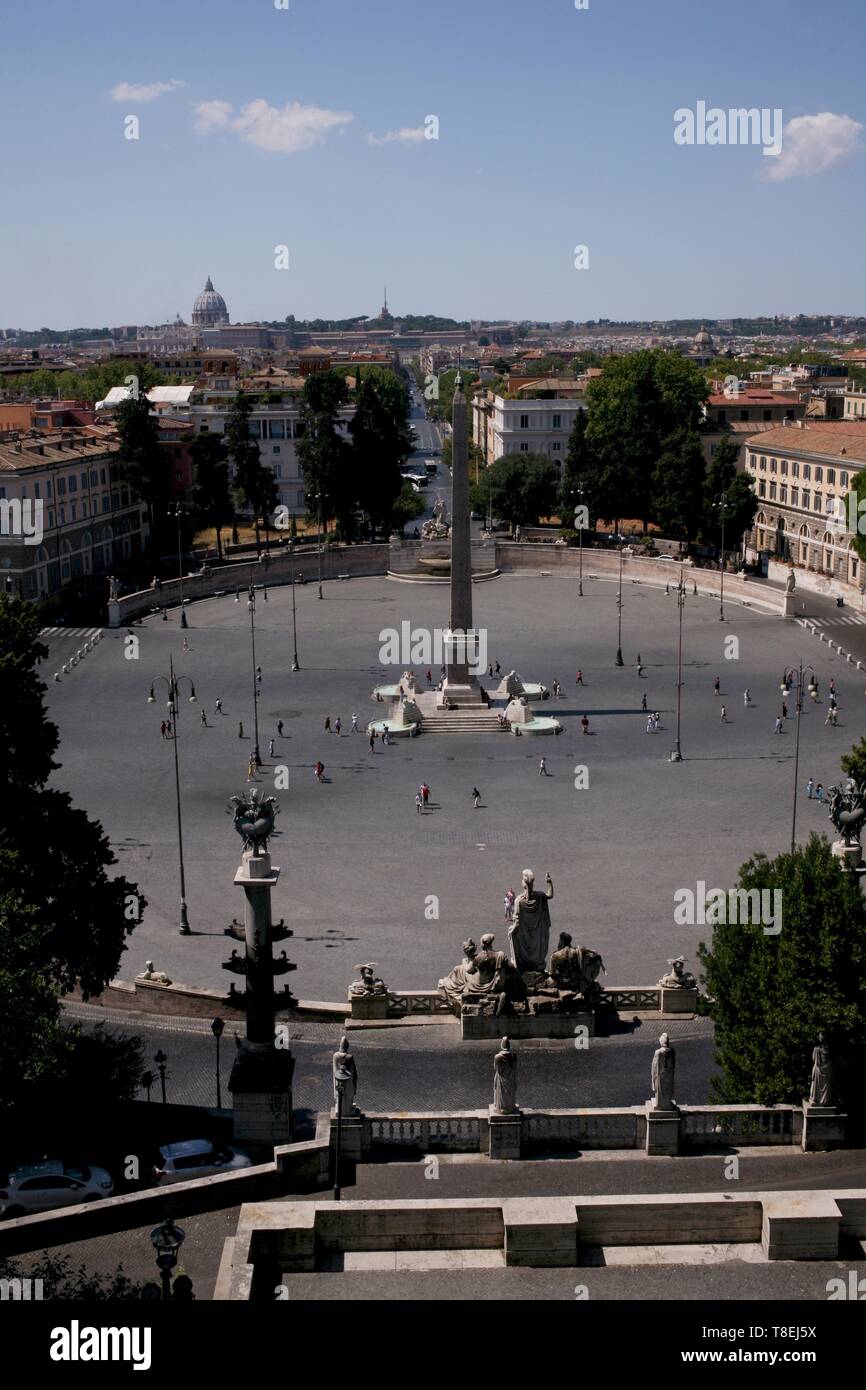 Piazza del Popolo (die Völker) Lazio Rom Italien Stockfoto