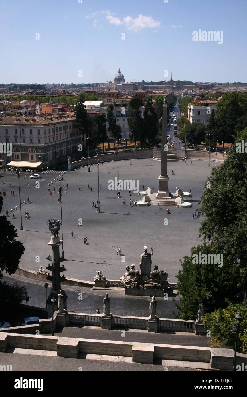 Piazza del Popolo (die Völker) Lazio Rom Italien Stockfoto