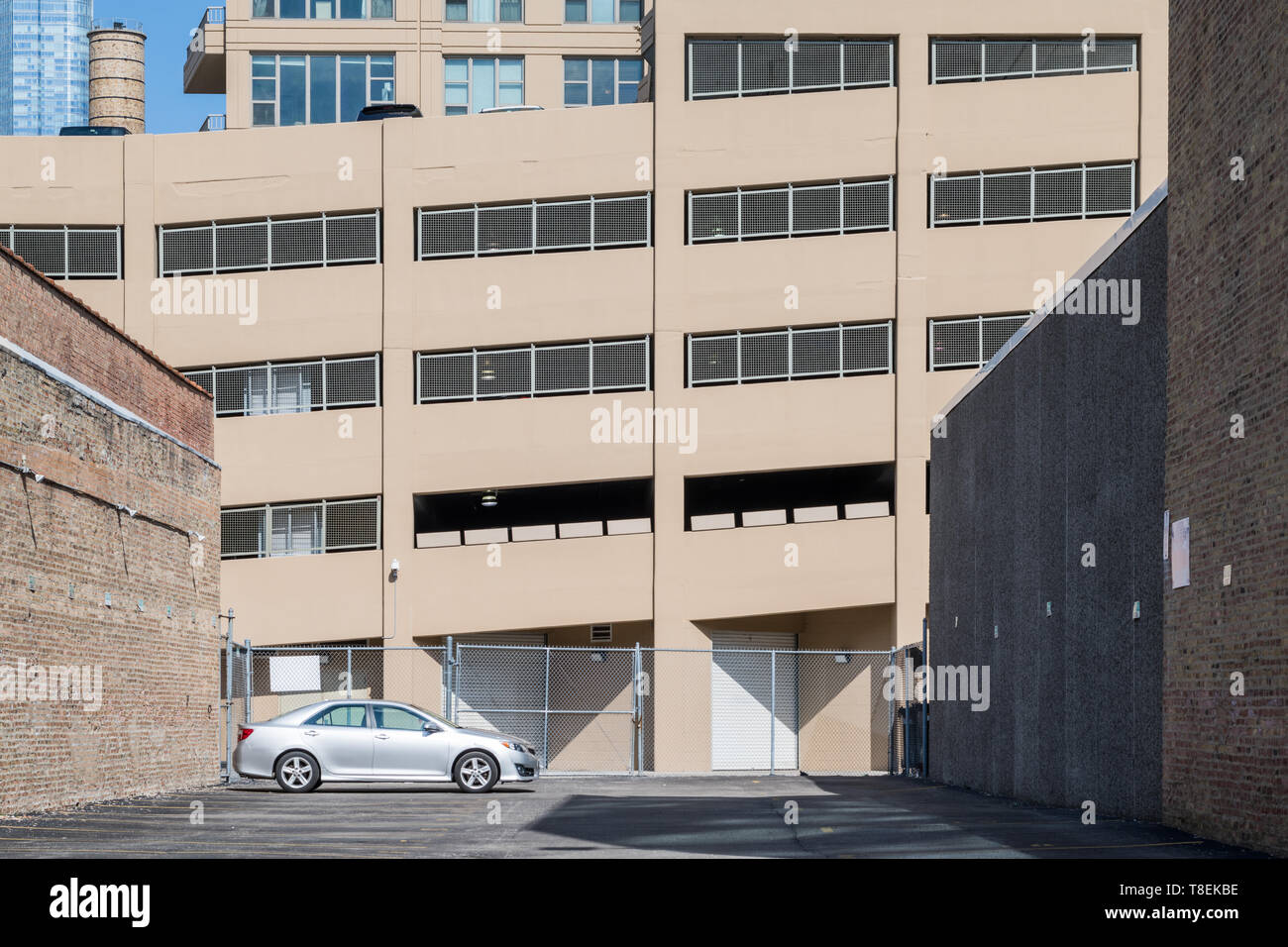 Parkplatz Struktur in der West Loop Nachbarschaft Stockfoto