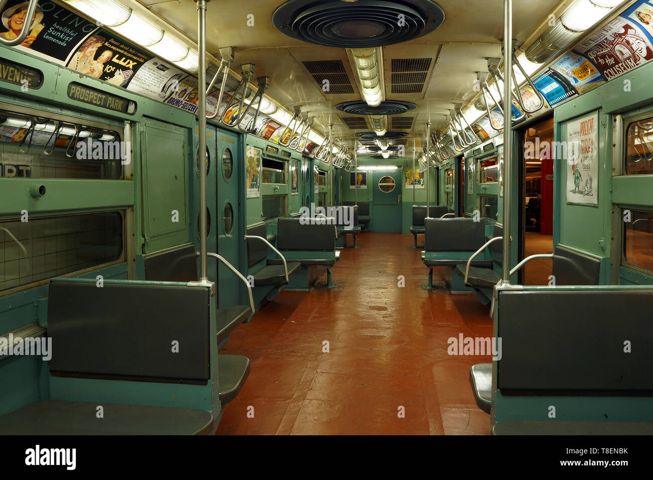 Innenansicht des R11/R34, New York Transit Museum Stockfoto