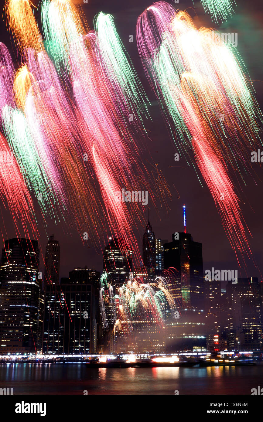 Macy's 4. Juli Feuerwerk Stockfoto