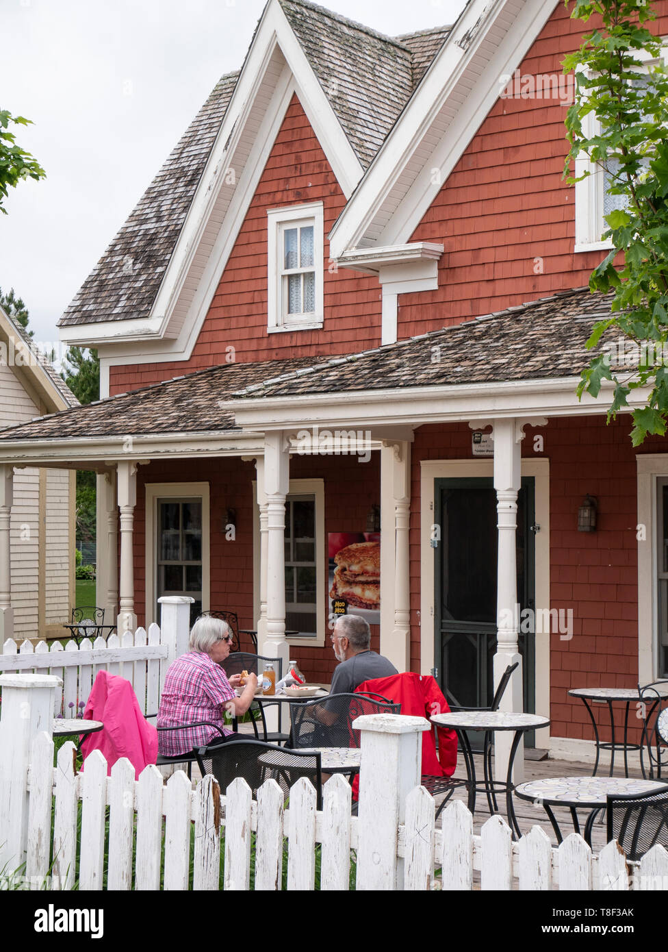 Avonlea Dorf, Prince Edward Island, Kanada bietet eine Erfahrung in echte Insel Gastfreundschaft, lecker Essen und gemütlich einkaufen. Stockfoto