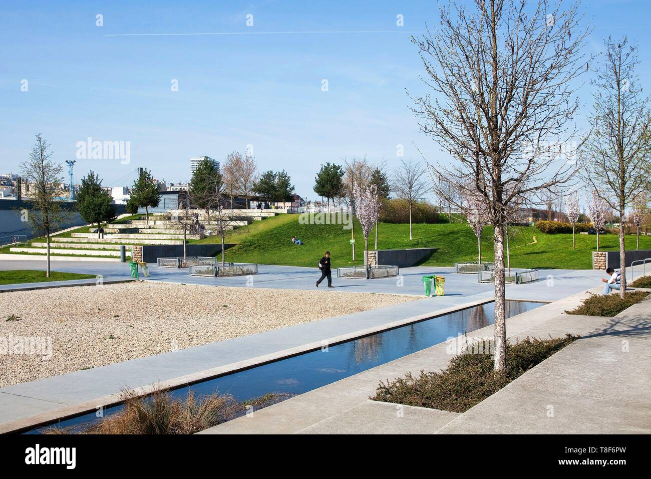 Frankreich, Paris, 18. Bezirk, Jardins d'Eole Stockfoto