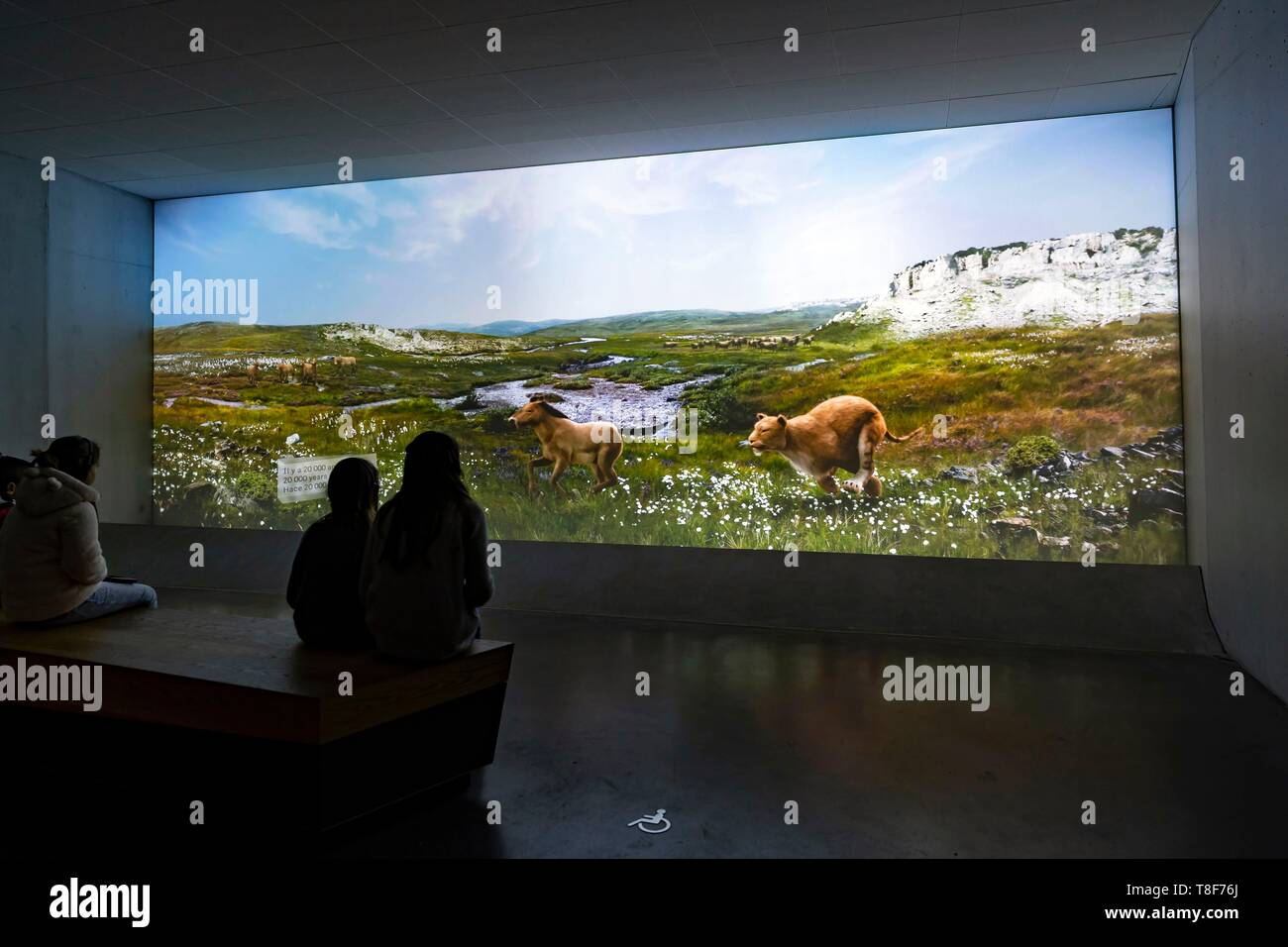 Frankreich, Dordogne, Périgord Noir, Vezere Tal, prähistorische Stätte und eingerichteten Höhle Welterbe der UNESCO, Montignac-sur-Vezere, Höhle von Lascaux IV, Internationales Zentrum der Parietalen Kunst Stockfoto