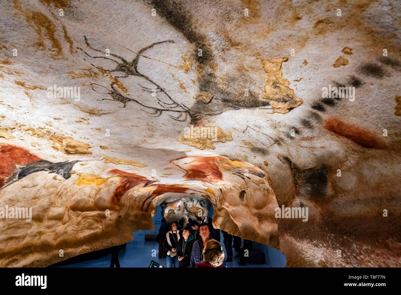 Frankreich, Dordogne, Périgord Noir, Vezere Tal, prähistorische Stätte und eingerichteten Höhle Welterbe der UNESCO, Montignac-sur-Vezere, Höhle von Lascaux IV, Internationales Zentrum der Parietalen Kunst, faksimile Showroom Stockfoto