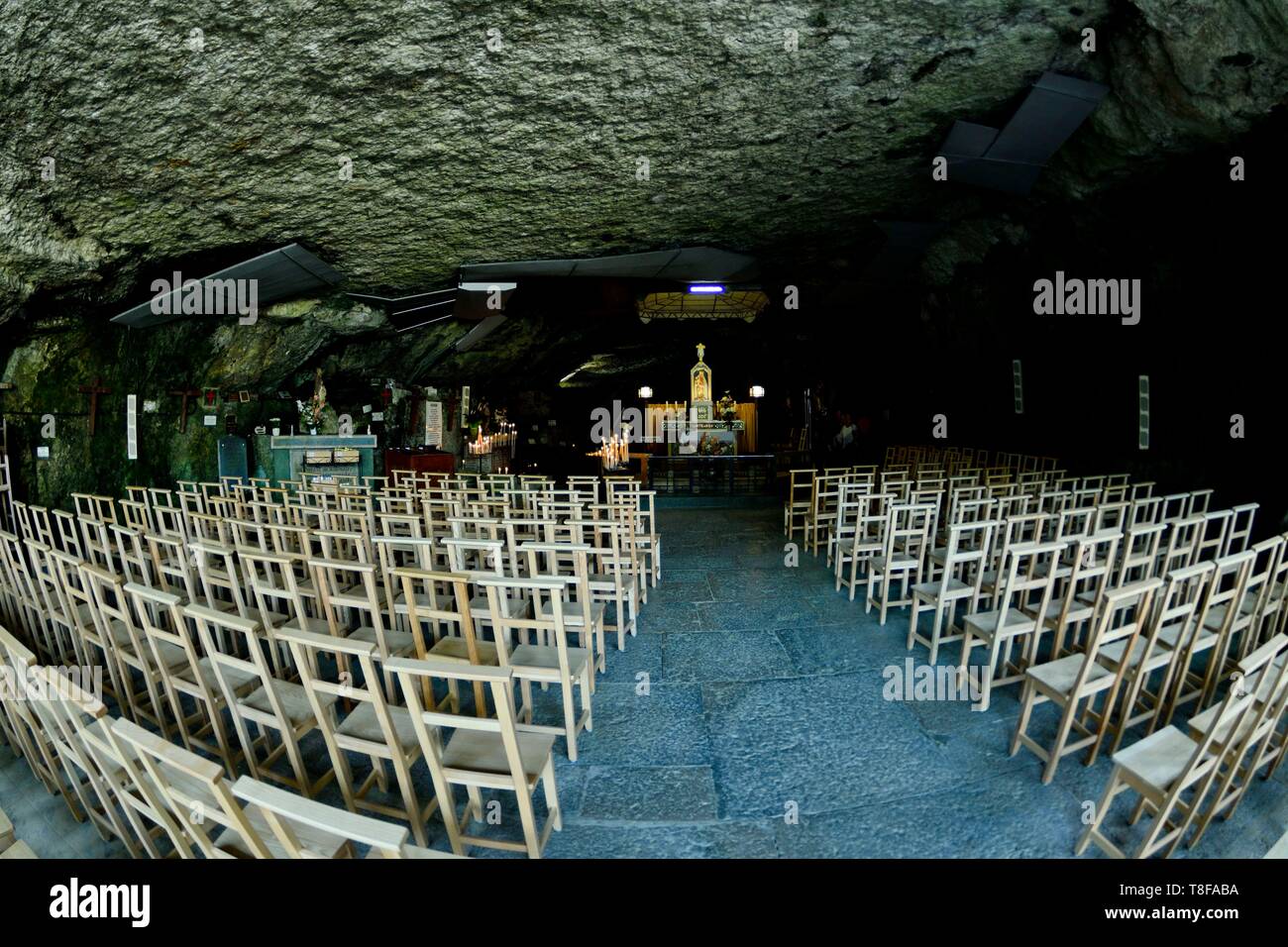 Frankreich, Doubs, Haute-Saône Valley, Remonot, Höhle, Kapelle Stockfoto