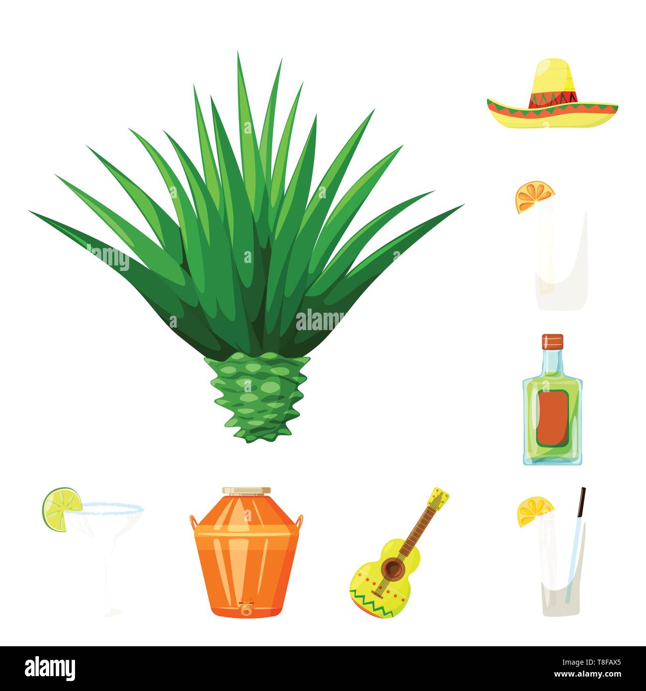 Agave, Sombrero, Cocktail, Flasche, Brennerei, Gitarre, Pflanze,  mexikanischen, Glas, Alkohol-, Prozess-, Ornament, Blatt, Spanisch, Wodka,  kalt, Schokolade, Kaktus, Hut, Zitrone, Trinken, Industrie, Folk, Stck,  Thorn, Kostm, Kalk, Whiskey, Mexiko ...