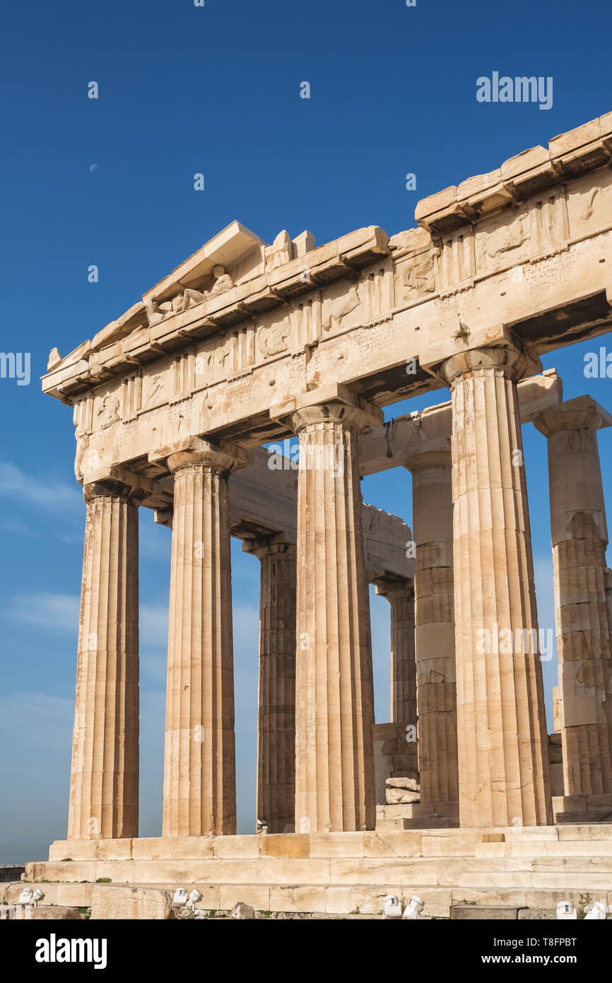 Parthenon Tempel auf der Akropolis, Athen. Stockfoto