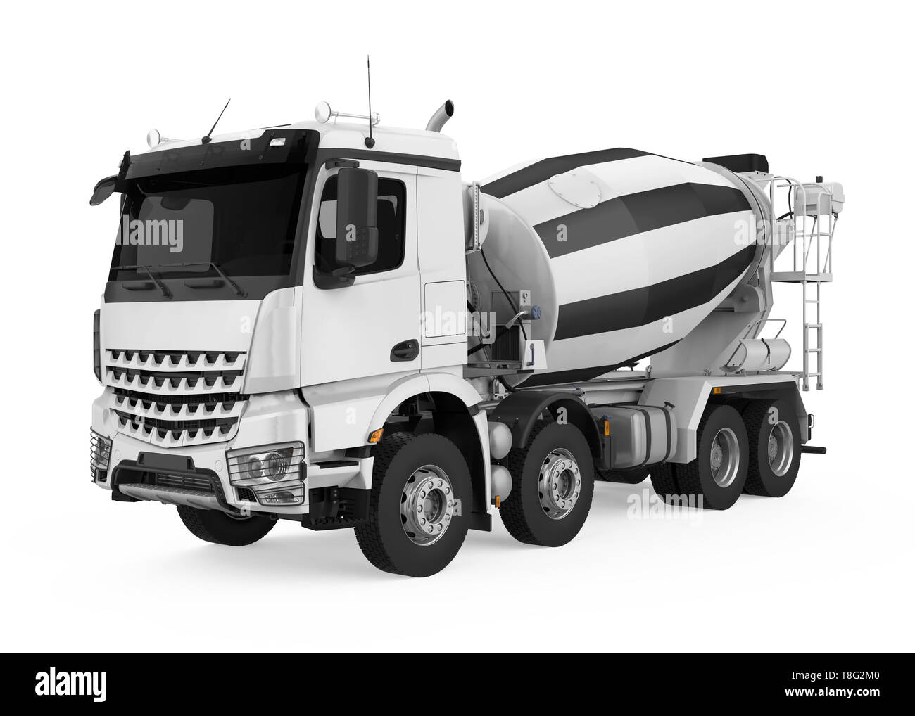 Betonmischer LKW isoliert Stockfoto