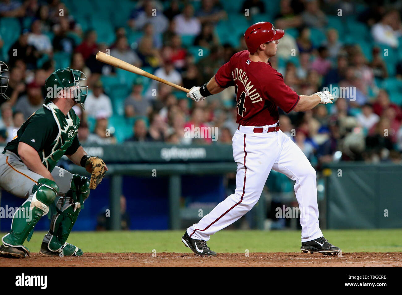 Paul Goldschmidt, MLB öffnung Reihe Team Australien 2014 v Arizona-diamantmarkierungen an der Sydney Cricket Ground, 21. März 2014. Stockfoto