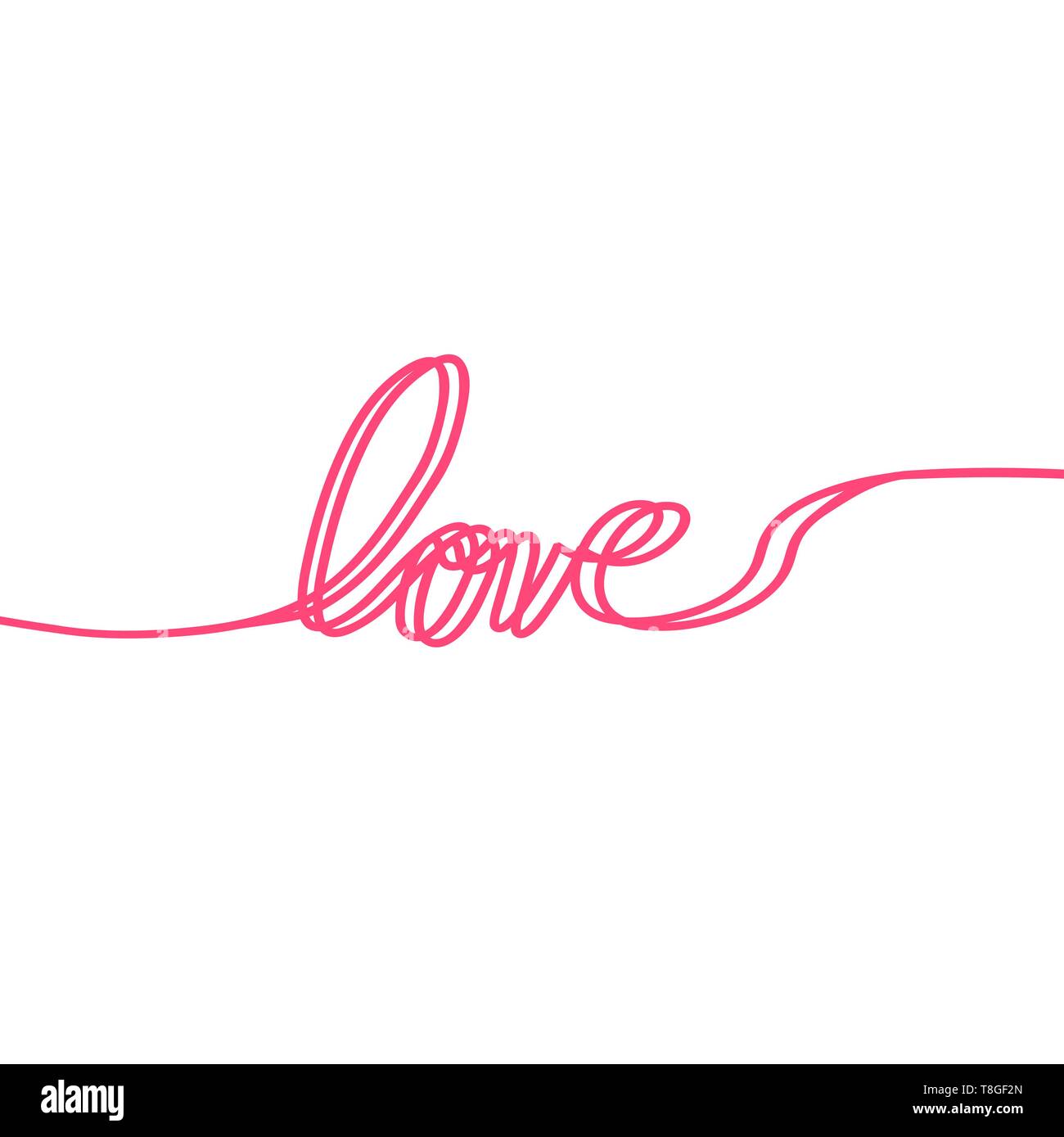 Liebe mit Herz im kontinuierlichen Zeichnung zwei Linien in einem flachen Stil im kontinuierlichen Linien zeichnen. Kontinuierliche doppelte schwarze Linie. Die Arbeit der flache Bauweise Stock Vektor