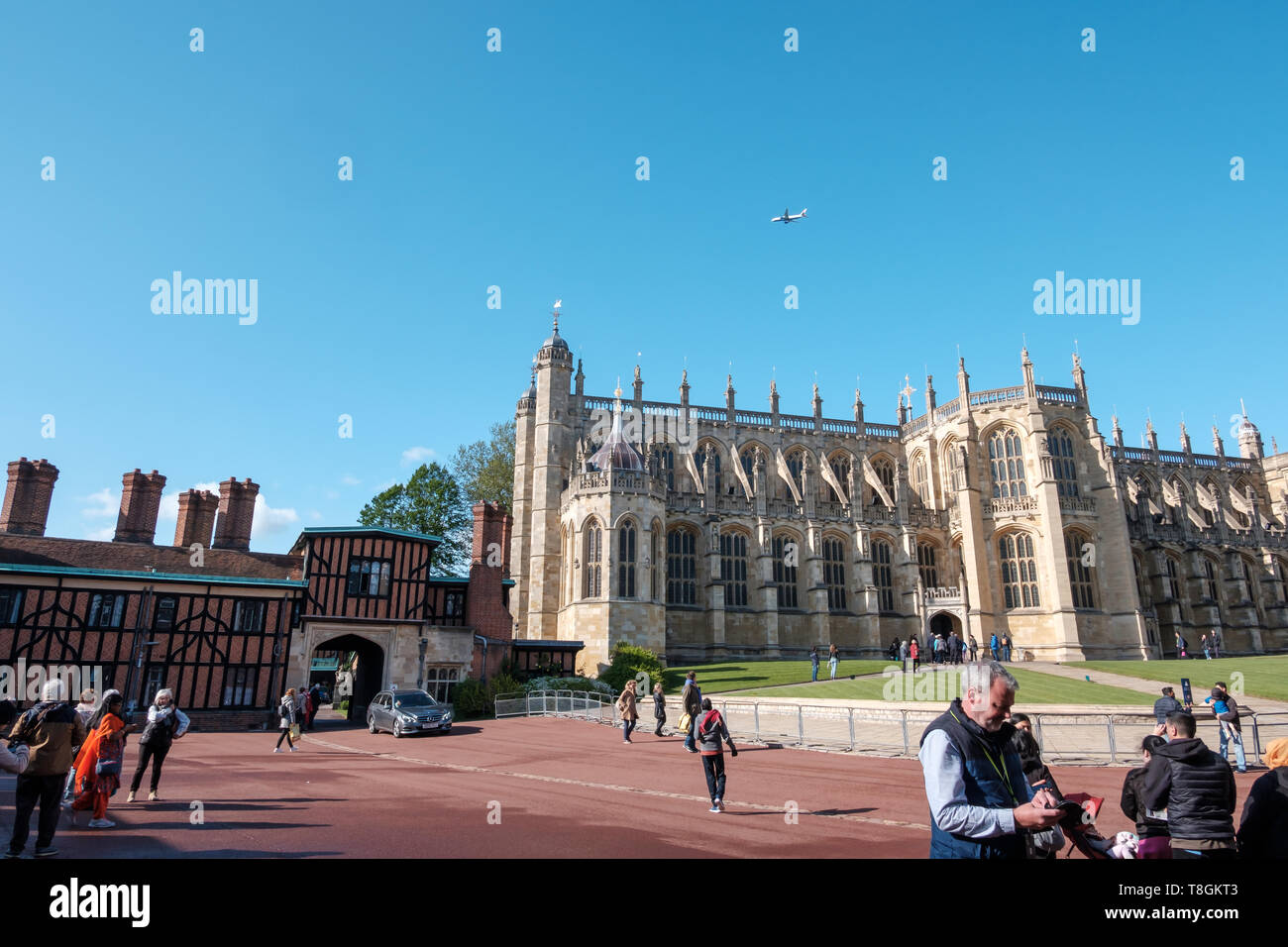 Schloss Windsor, Windsor, Berkshire, England, Vereinigtes Königreich, 4. Mai 2019. Großer Tag zu besuchen oder in den Urlaub fahren, nur vor dem Königlichen Geburt Stockfoto