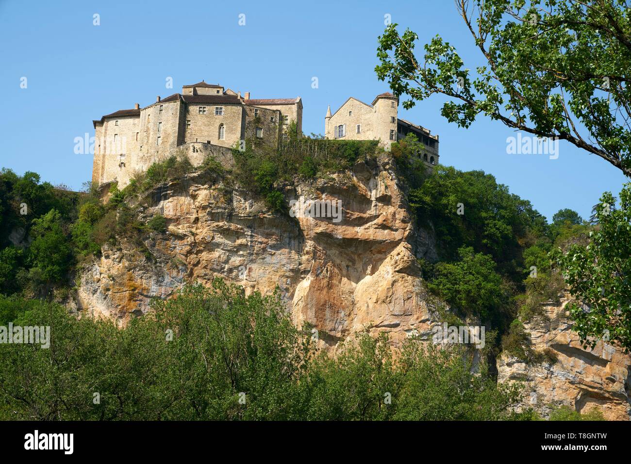 Frankreich, Tarn et Garonne, Bruniquel, den schönsten Dörfern von Frankreich Stockfoto