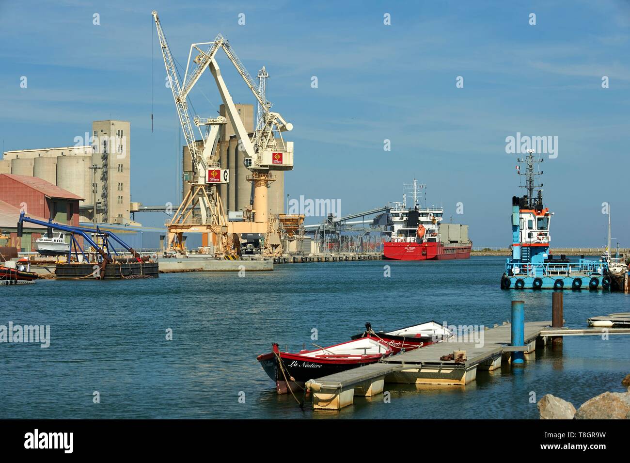 Frankreich, Aude, Port-la-Nouvelle, industrielle Hafen Stockfoto