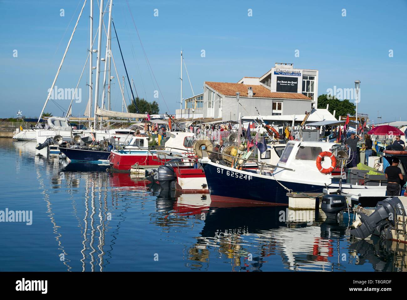 Frankreich, Okzitanien, Herault, Cap d'Agde, Agde, Fischerboote Stockfoto