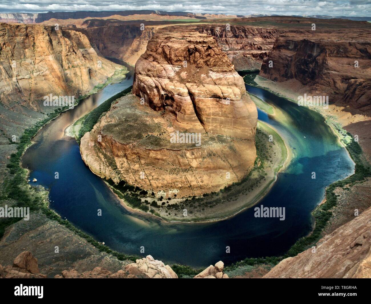United States, Arizona, Seite, Hufeisen auf dem Colorado River Bend Stockfoto